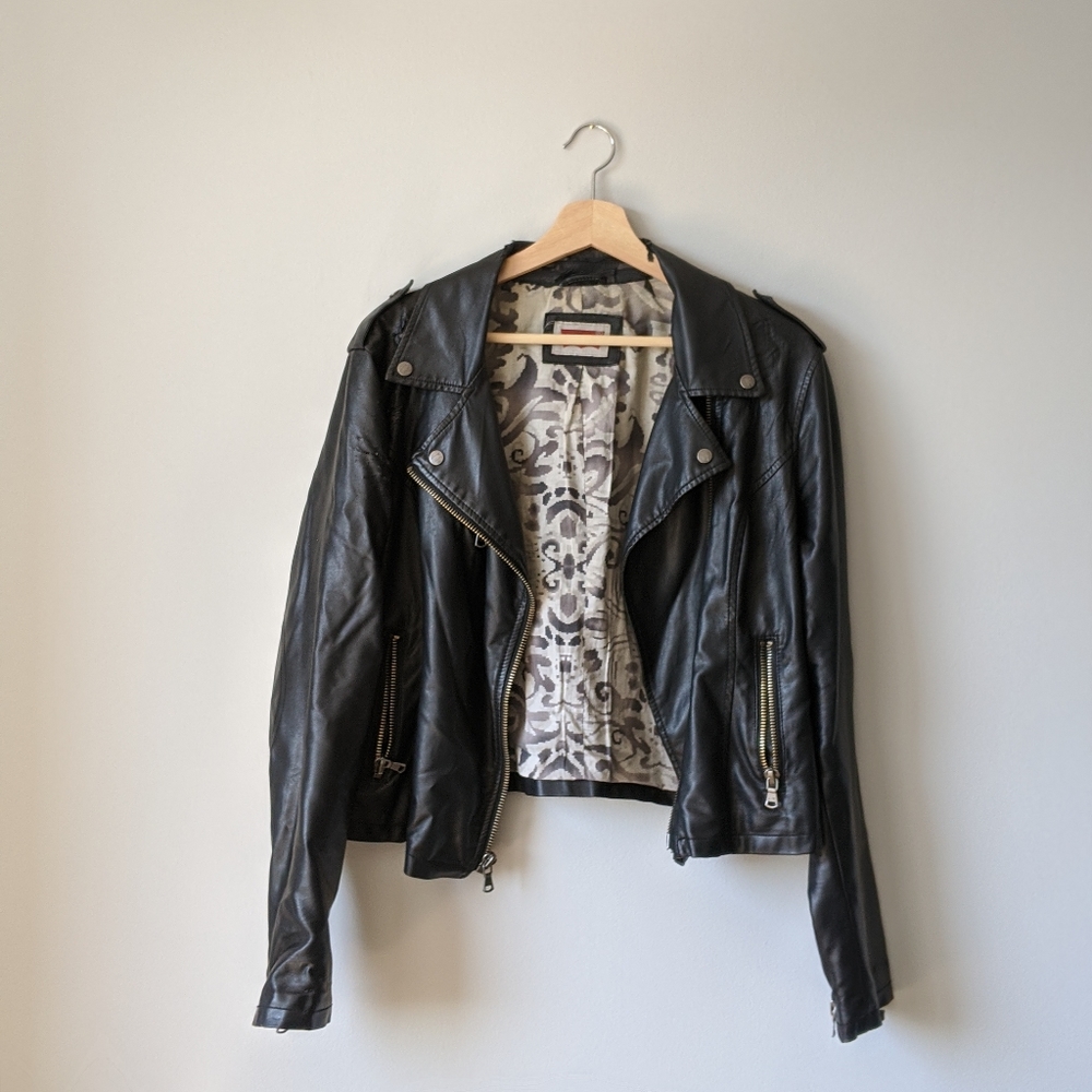 Levi's Biker Black Leather Jacket - L